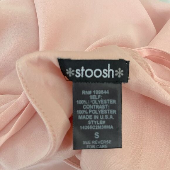 Stoosh blush pink embellished lined tank top with back straps, size S - Picture 5 of 5